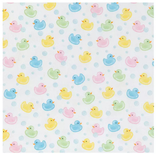 Rubber duck flannel fabric - rubber,